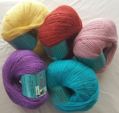 4ply SURI SILK superb baby suri (alpaca), lustrous fine finnsheep, silk blend - bright lemon, rustic, shell pink, lilac, seachange(aqua) in 50g balls AU$11.95 each 4ply SURI SILK superb baby suri (alpaca), lustrous fine finnsheep, silk blend - bright lemon, rustic, shell pink, lilac, seachange(aqua) in 50g balls AU$11.95 each