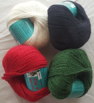 4ply SURI SILK superb baby suri (alpaca), lustrous fine finnsheep, silk blend - ivory, ebony, deep coral red, emerald green in 50g balls AU$11.95 each 4ply SURI SILK superb baby suri (alpaca), lustrous fine finnsheep, silk blend - ivory, ebony, deep coral red, emerald green in 50g balls AU$11.95 each