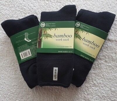 Bamboo Socks - heavy duty work sock made from ecologically sustainable bamboo production, super soft and absorbent. Bargain priced at AU$9.50 per pair Bamboo Socks - heavy duty work sock made from ecologically sustainable bamboo production, super soft and absorbent. Bargain priced at AU$9.50 per pair