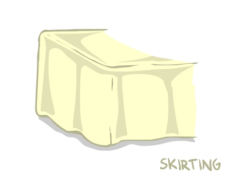 Stars Table Skirting by the foot 01926