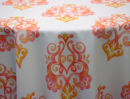 Orange over White