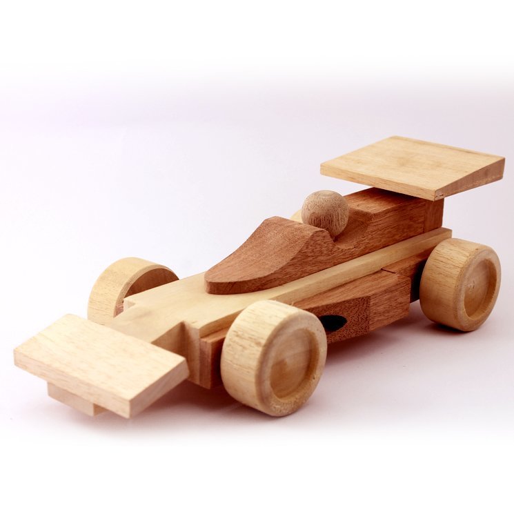 wooden toy race car