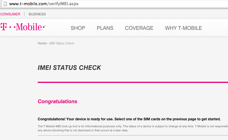 tmobile imei check