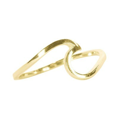 Pura Vida Wave Rings - size 8 gold Pura Vida Wave Rings - size 8 gold
