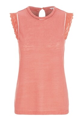 Tribal Deep Coral Scalloped Edge Tank Tribal Deep Coral Scalloped Edge Tank