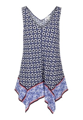 Tribal Nautical Handkerchief Tank Tribal Nautical Handkerchief Tank