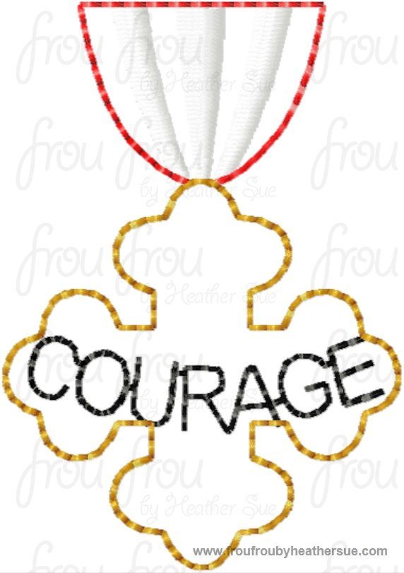 Clippie Coward Lion’s Courage Badge Oz Machine Embroidery In The Hoop