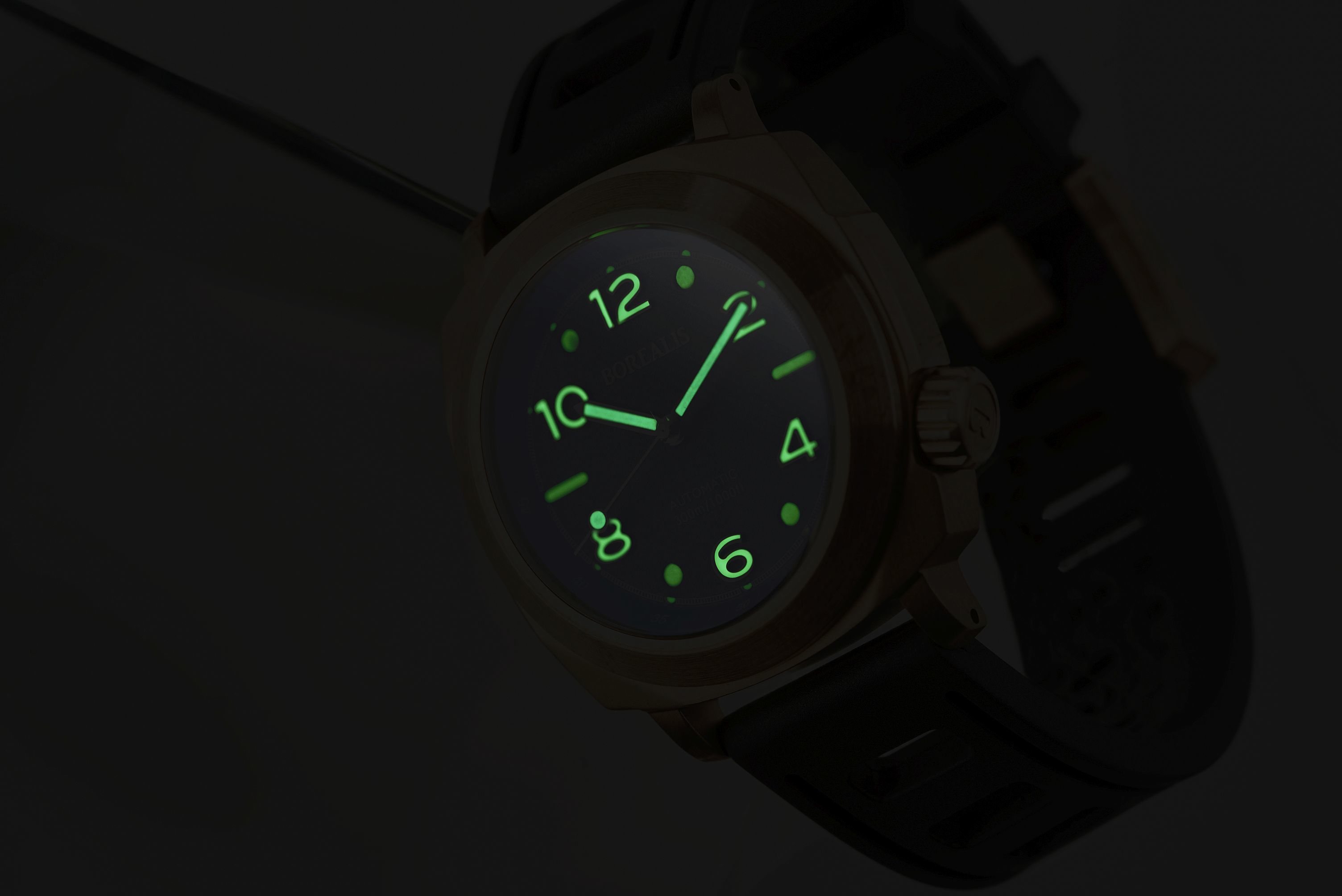 Borealis Navale CuSn8 Bronze 300m Diver Watch Miyota 9015 Black Version BF Fixed Bezel