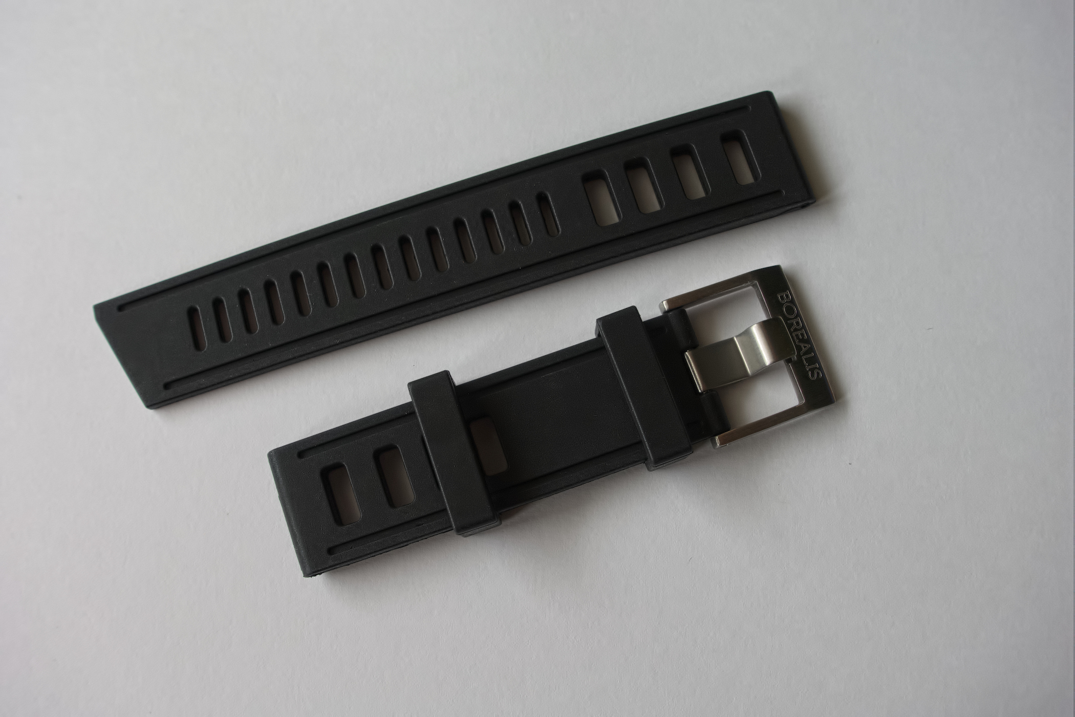 Borealis Rubber Strap 22mm Black