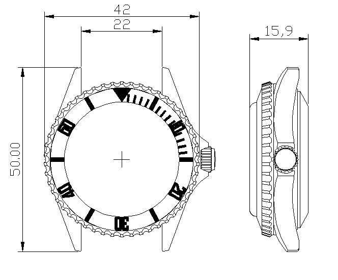 Borealis Sea Hawk 1500m Automatic Diver Watch Seiko NH36 / 4R36 Ceramic Bezel Technical Details
