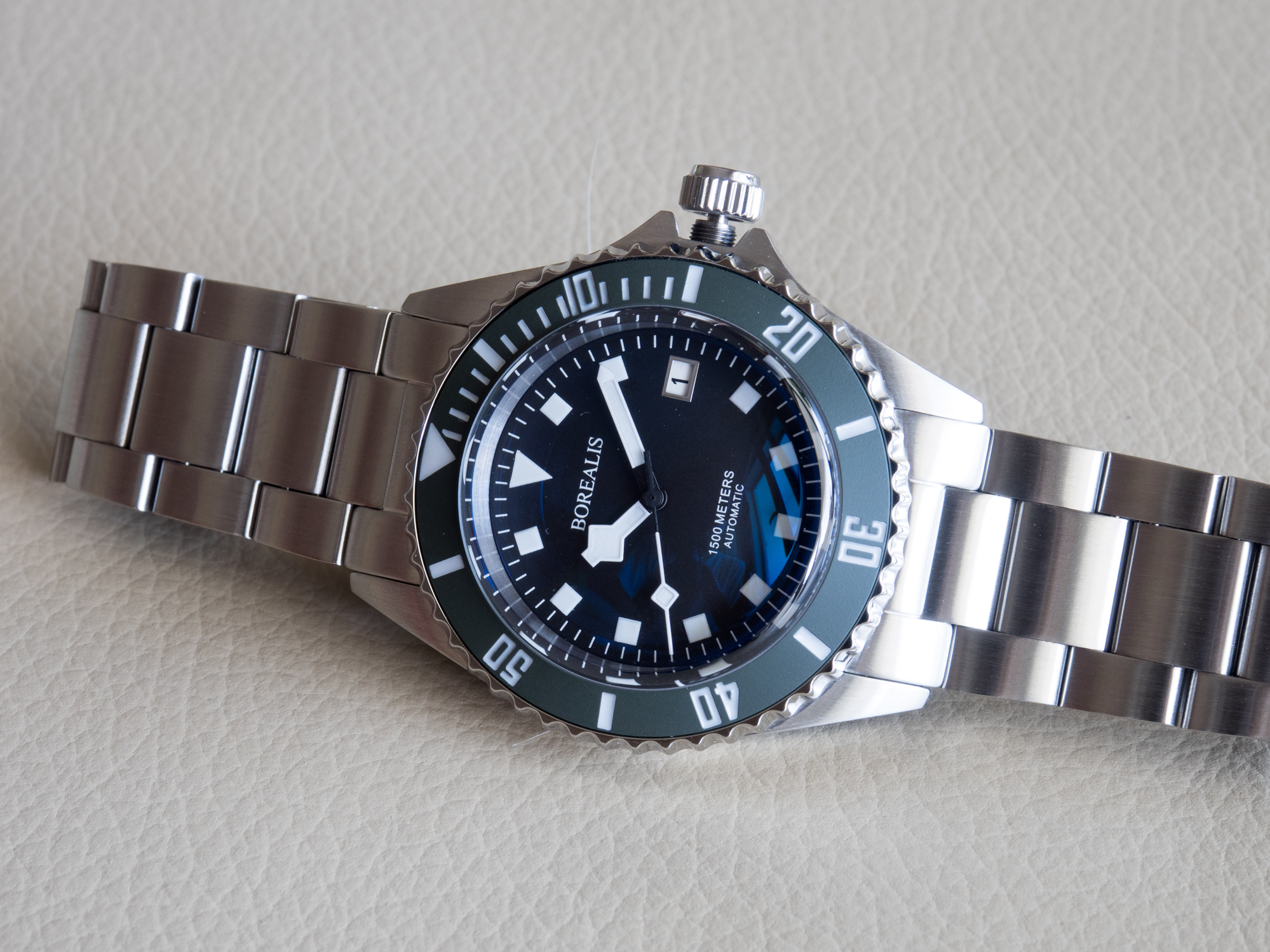 Borealis Sea Hawk 1500m Automatic Diver Watch Seiko NH36 / 4R36 Green Ceramic Bezel Black Dial