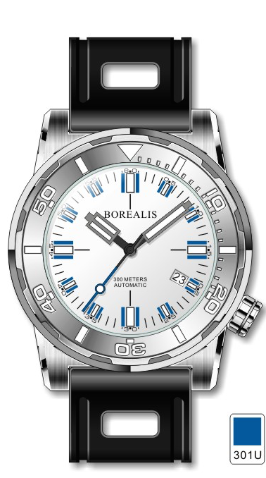 Borealis Sea Dragon Silver White Dial Miyota 9015 Diver Watch