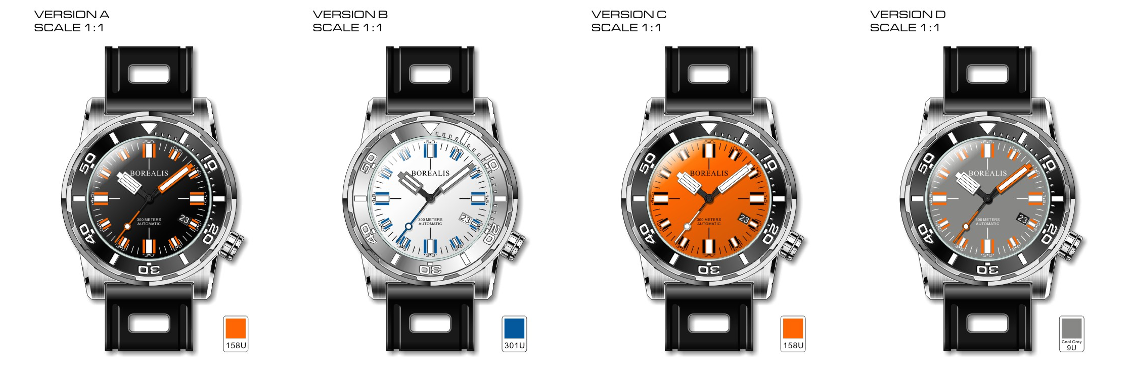 Borealis Sea Dragon Collection Miyota 9015 Diver Watch