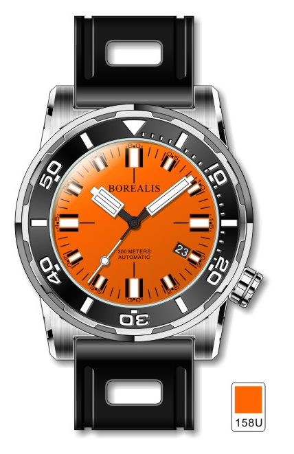 Borealis Sea Dragon Orange Dial Miyota 9015 Diver Watch