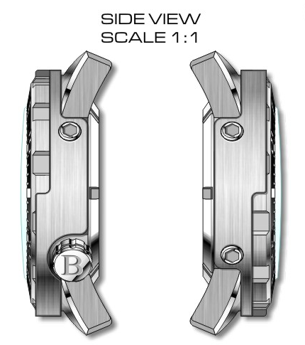 Borealis Sea Dragon Side View Miyota 9015 Diver Watch