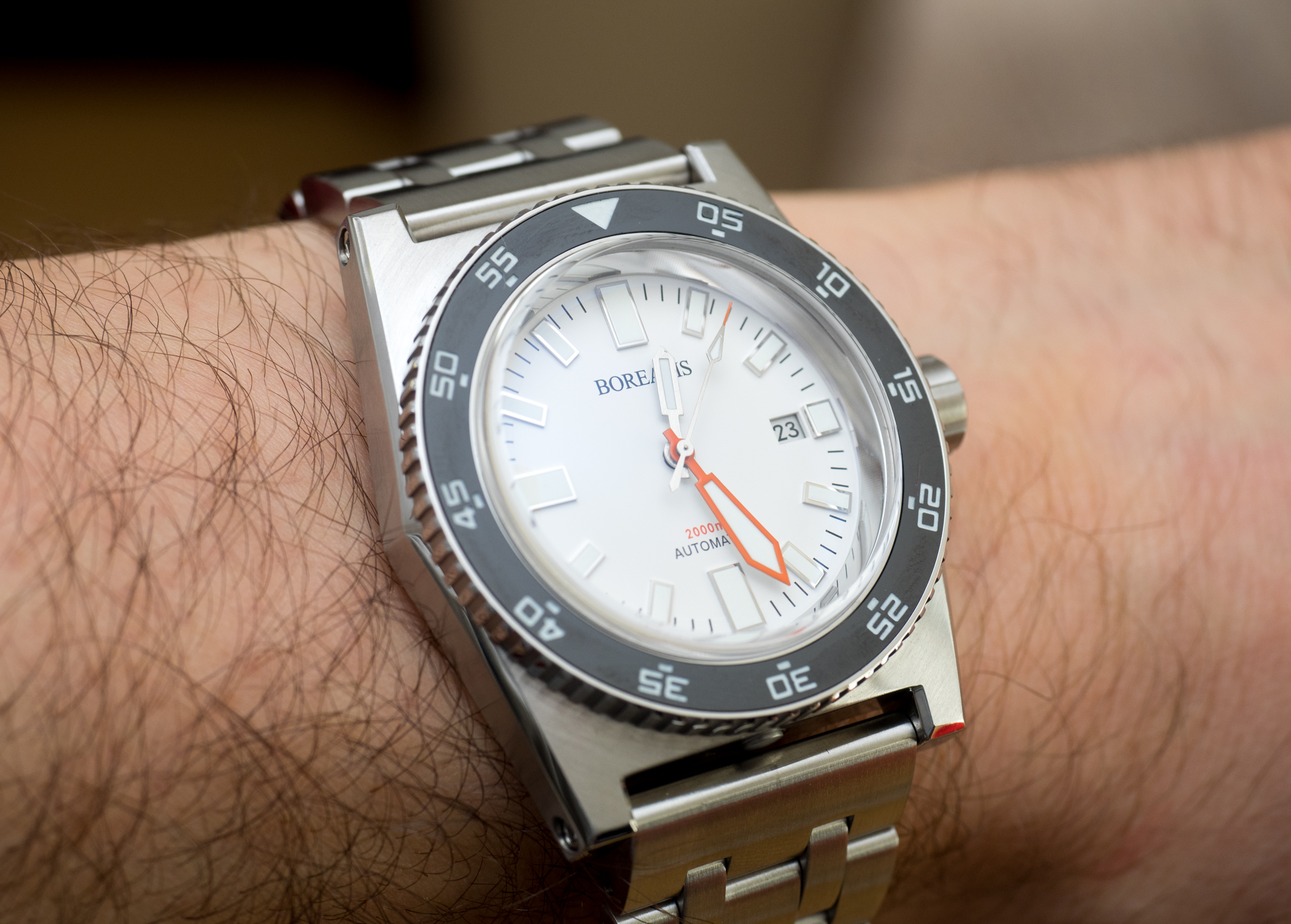 Borealis Scorpionfish Black Dial Plongeur Hands