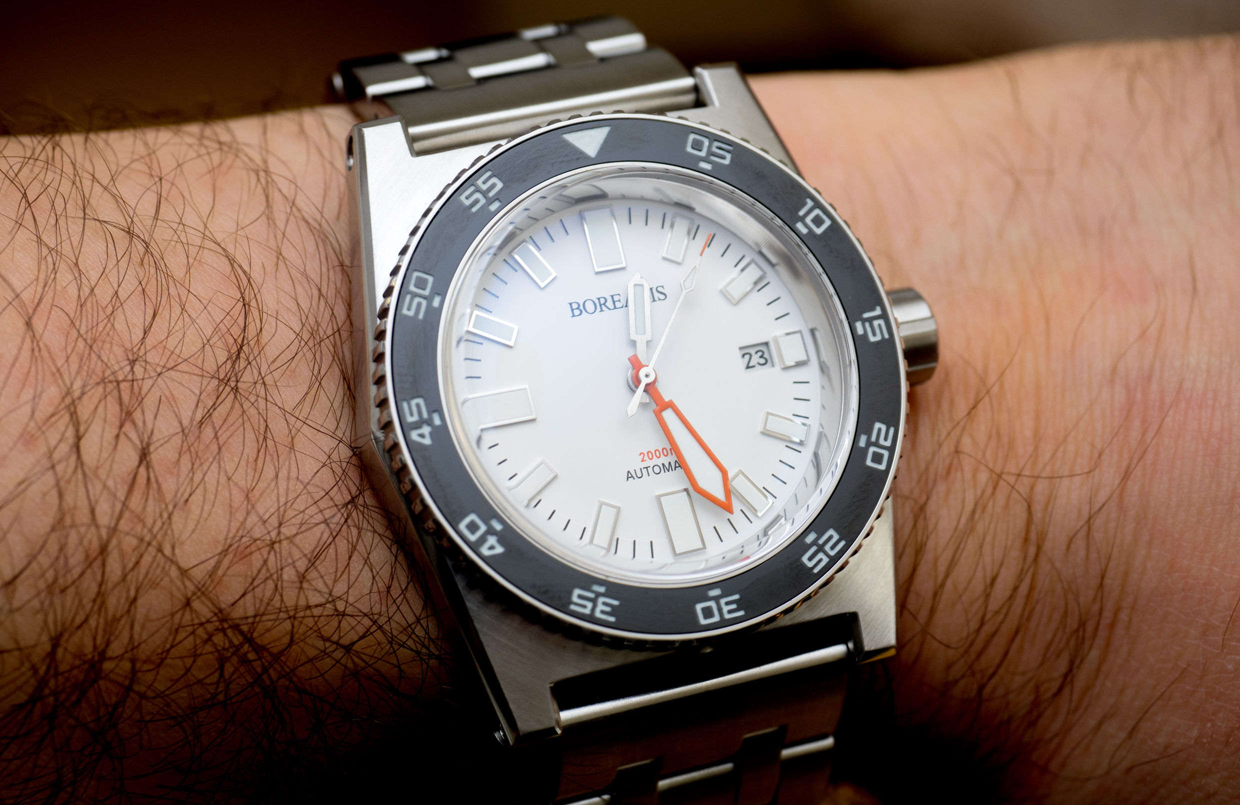Borealis Scorpionfish Black Dial Plongeur Hands
