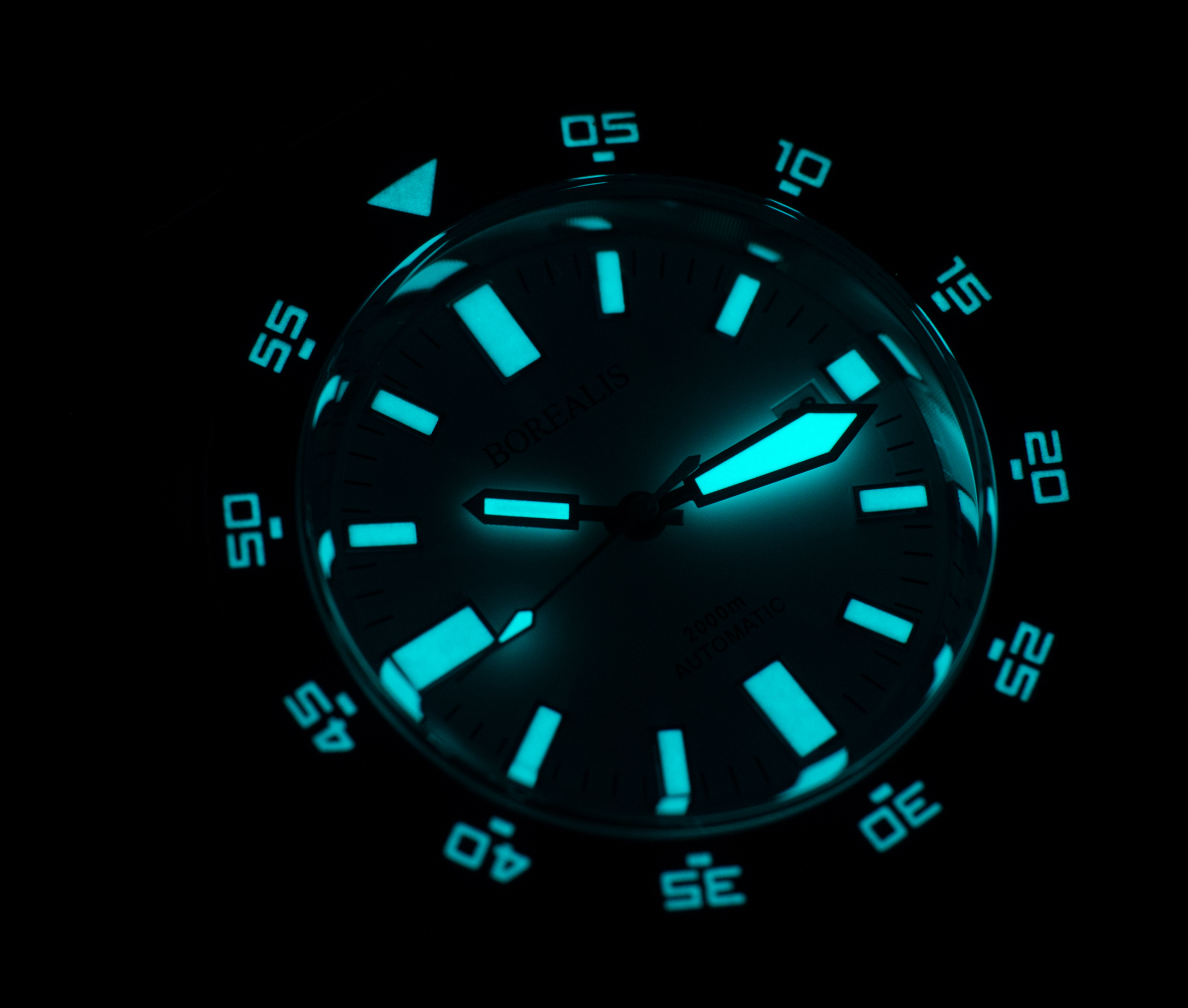 Borealis Scorpionfish Black Dial Plongeur Hands