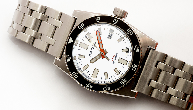 Borealis Scorpionfish White Dial Modern Hands BSFWDM