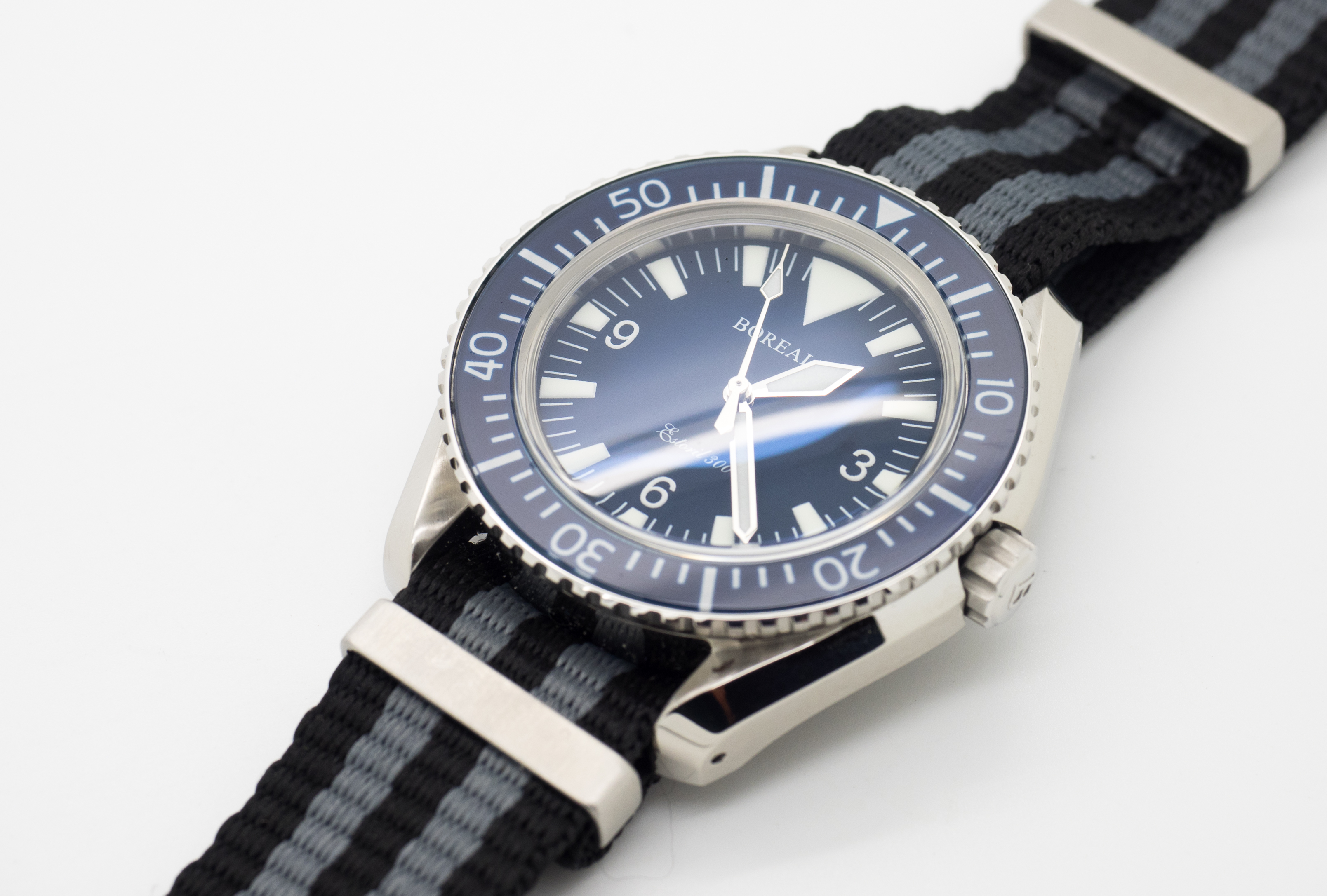 Borealis Estoril 300 Blue Dial Big Triangle No Date Sapphire Bezel Miyota 9015 Automatic Diver Watch 300m Borealis Estoril 300 Blue Dial Big Triangle No Date Sapphire Bezel Miyota 9015 Automatic Diver Watch 300m