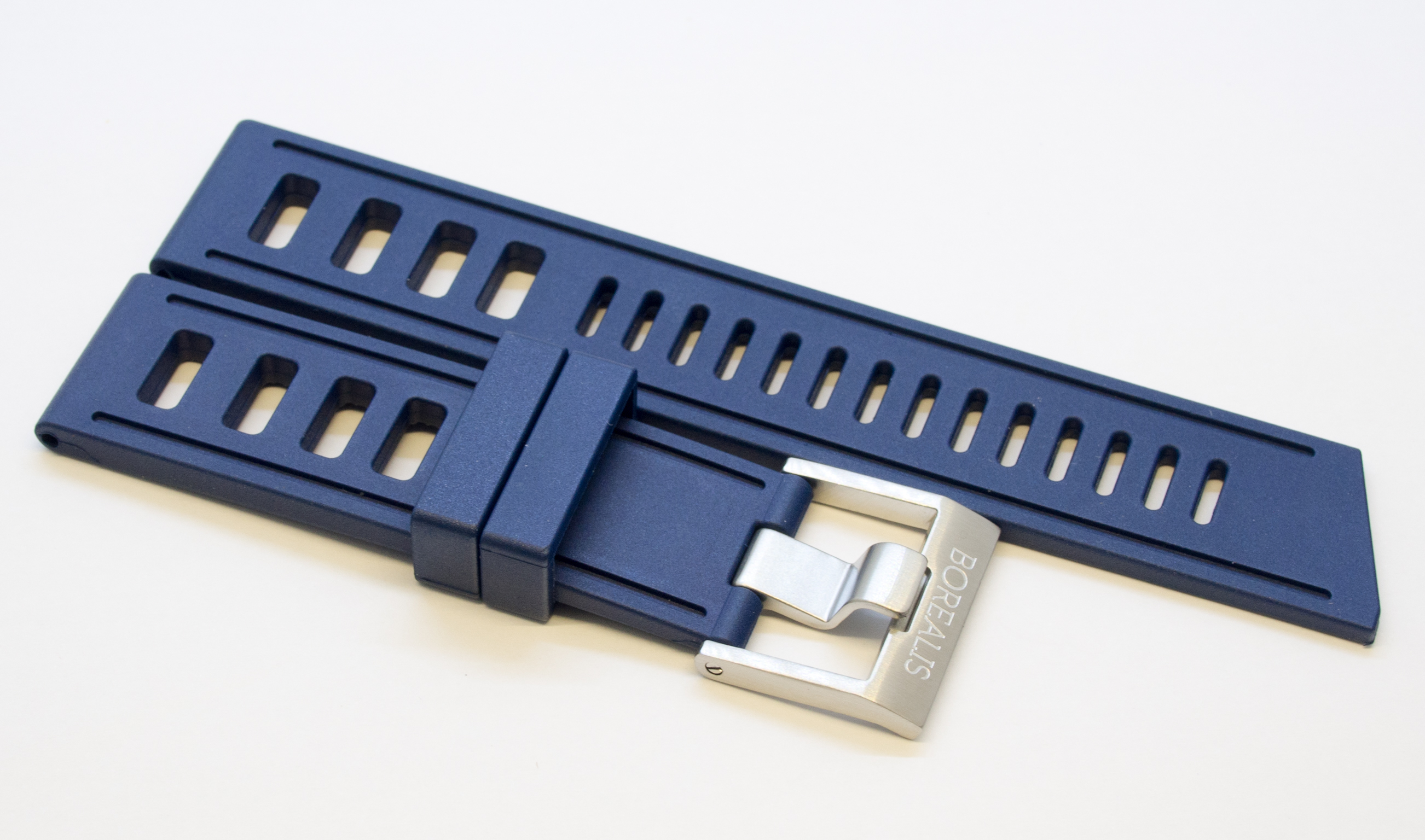Borealis Vulcanized Rubber Strap 22mm Blue - Best Offer in Market for Diver Watches BRSBLUE22