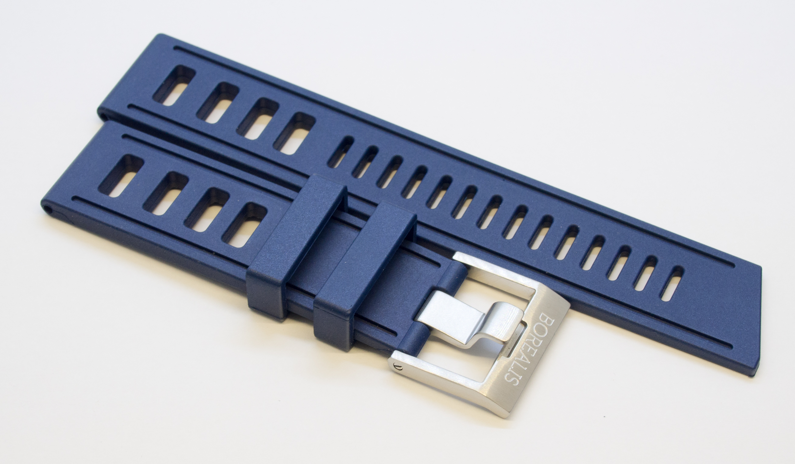 Borealis Vulcanized Rubber Strap 24mm Blue - Best Offer in Market for Diver Watches BRSBLUE24