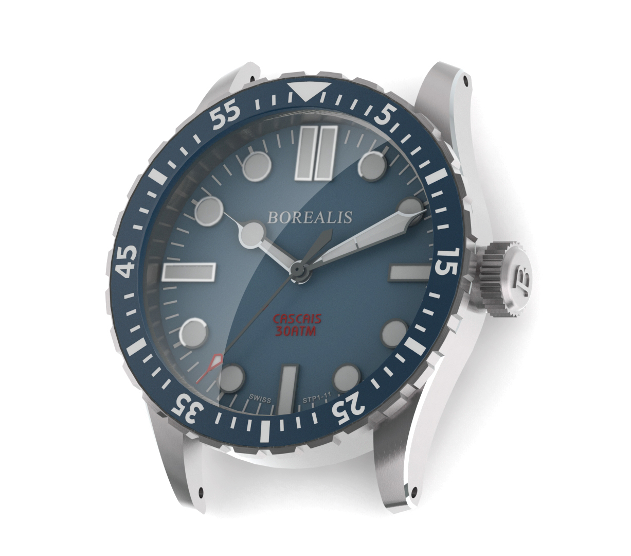 Borealis Cascais Blue Dial Cathedral Hands No Date BGW9 Lume BCSCBLUEDCHNODATE