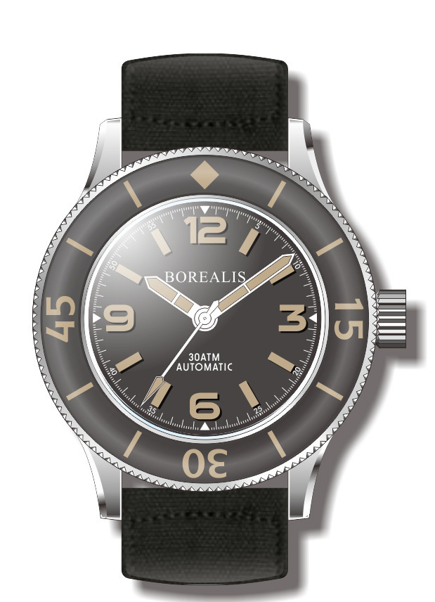 Borealis Sea Storm Version B No Date Old Radium Lume