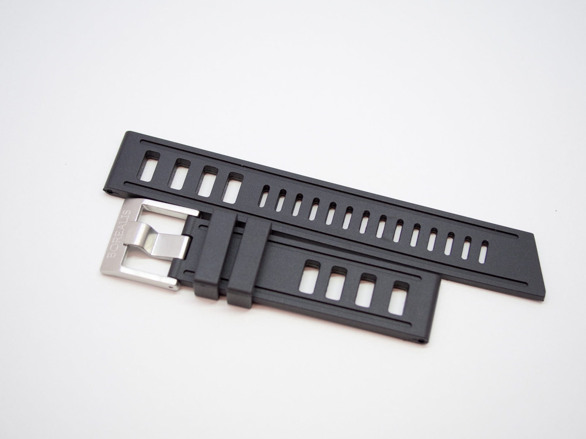 Borealis Vulcanized Rubber Strap 20mm Black - Best Offer in Market for Diver Watches BRSBLACK20
