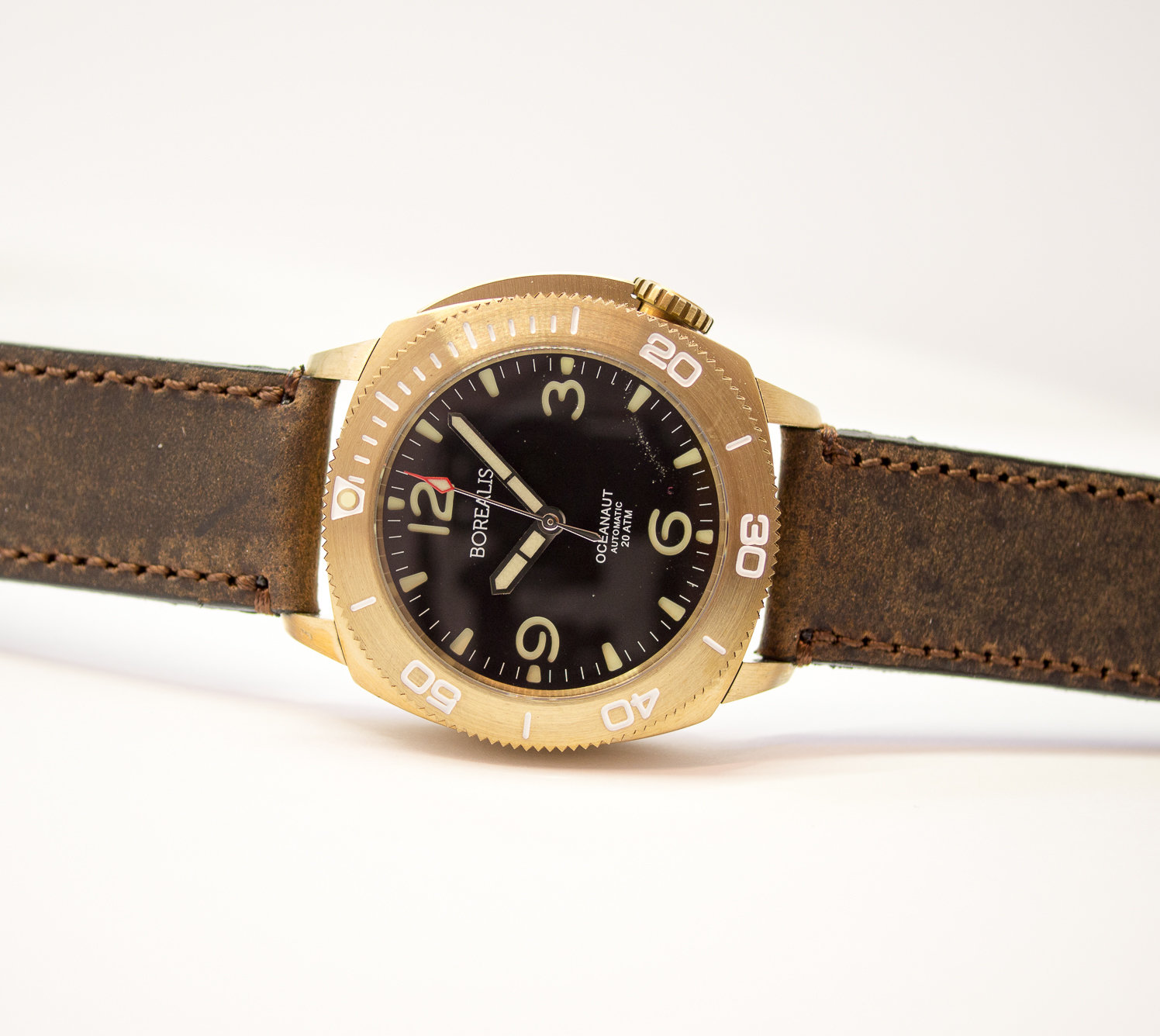 Borealis Oceanaut Aluminum Bronze Black No Date 200m NH35 Automatic Diver Watch BOCEANAUTBLACKNODT
