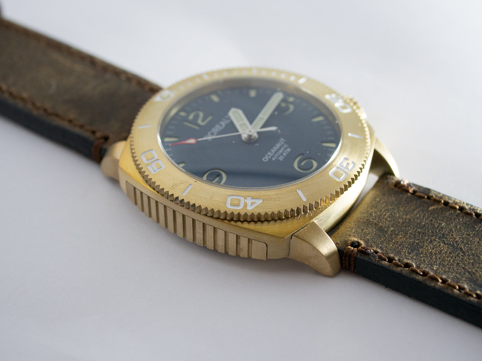Borealis Oceanaut Aluminum Bronze Black No Date 200m NH35 Automatic Diver Watch