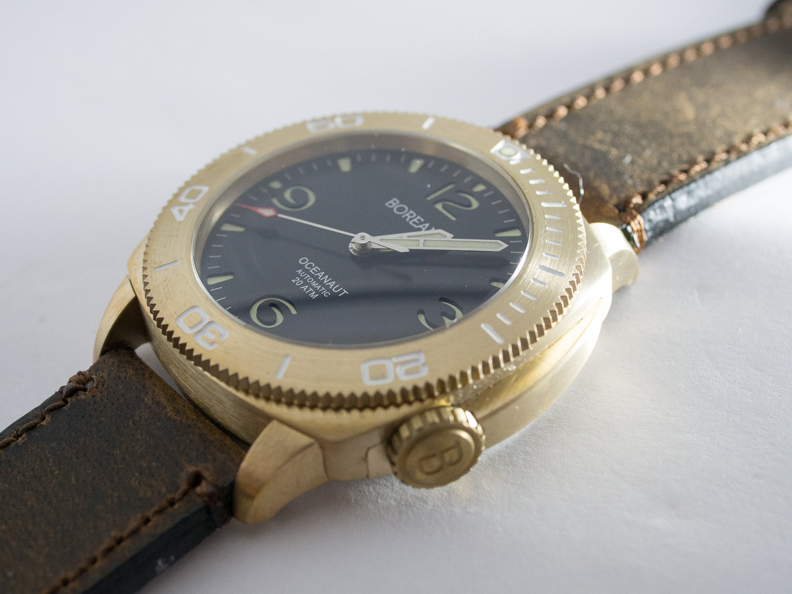 Borealis Oceanaut Aluminum Bronze Black No Date 200m NH35 Automatic Diver Watch
