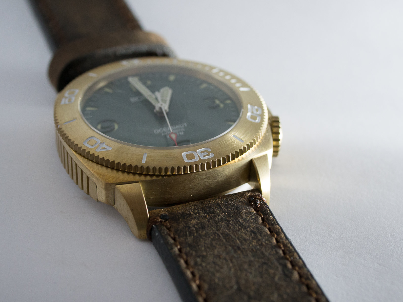 Borealis Oceanaut Aluminum Bronze Green No Date 200m NH35 Automatic Diver Watch