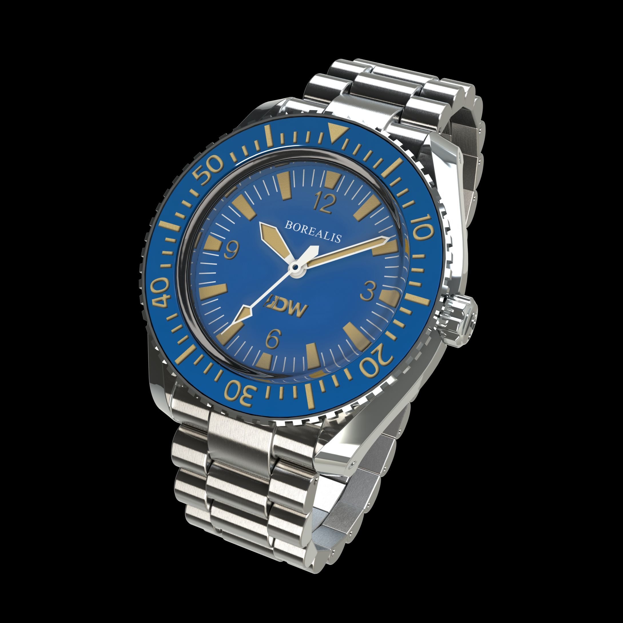 Pre-Order Borealis Estoril 300 for Diver's Watches Facebook Group Blue Dial Arabic Numbers No Date Blue B2 No Date