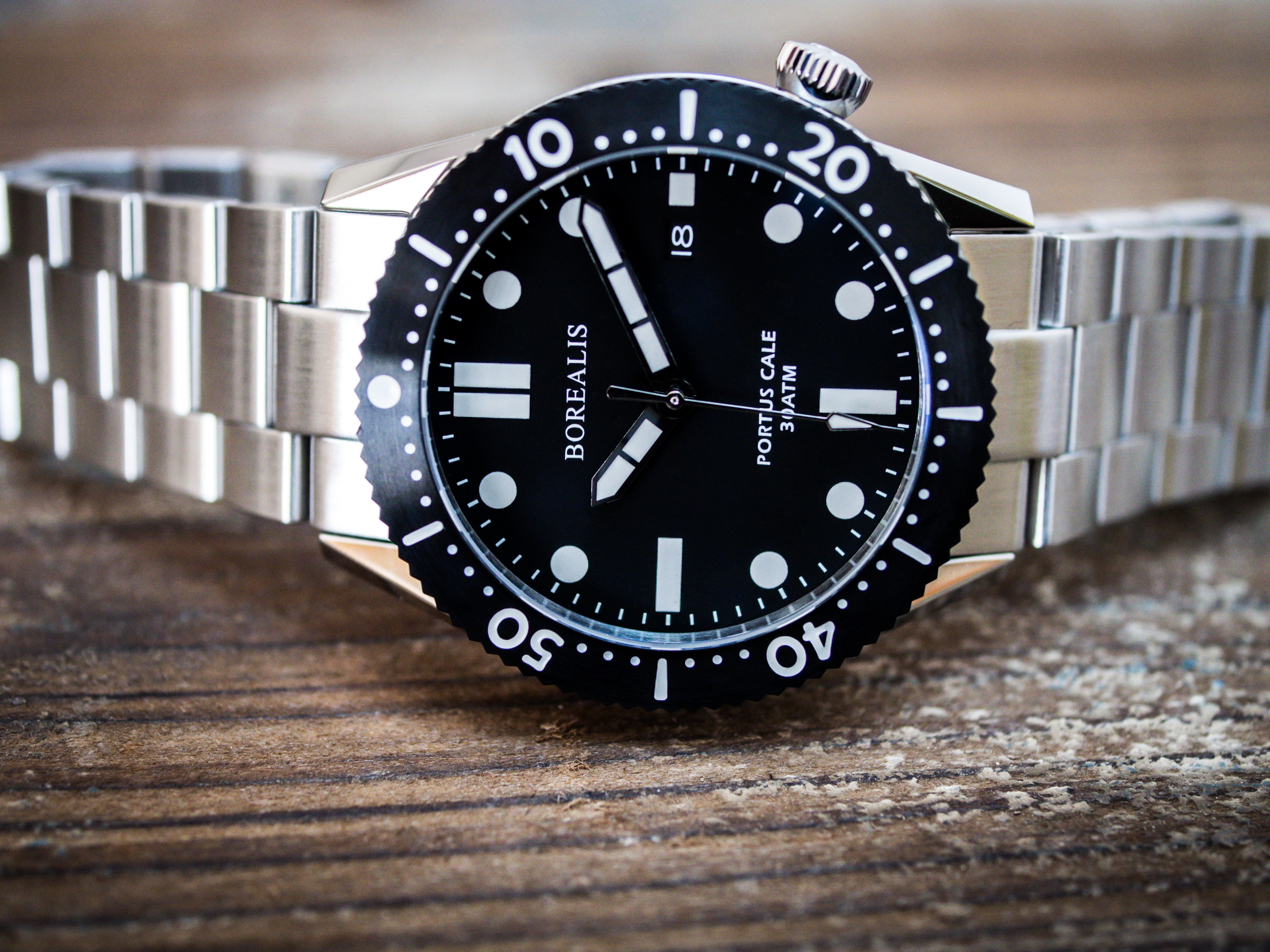 Borealis Portus Cale Black Version A Dial SLWL Date