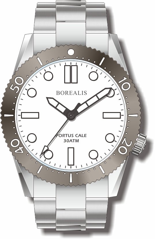 Borealis Portus Cale White Version A1 Dial SLWL No Date