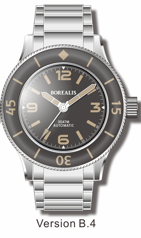 Pre-Order Borealis Sea Storm V2 Version A.B4 No Date Old Radium Lume
