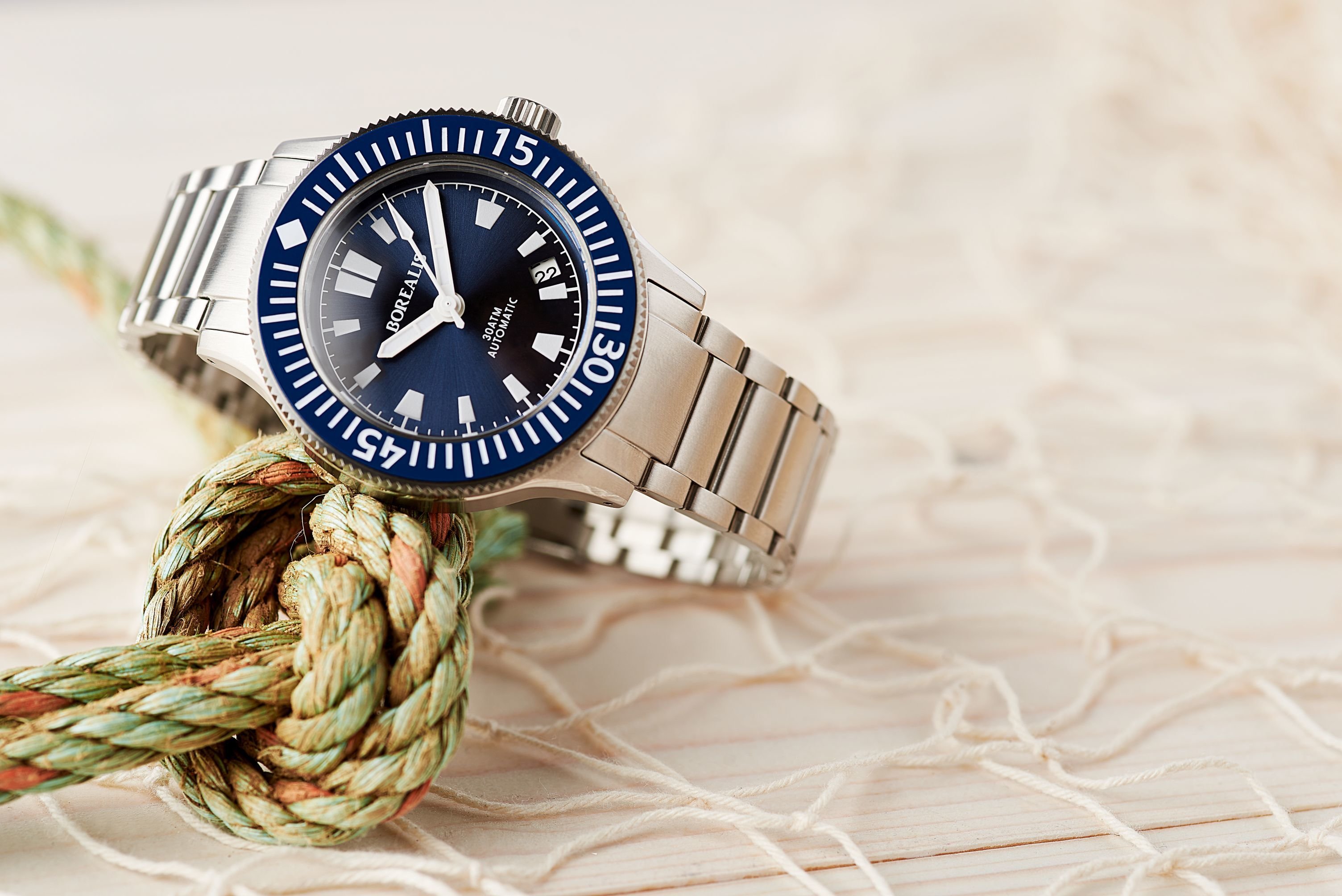 Pre-Order Borealis Sea Storm V2 Blue Dial Version B.C2 Date BGW9 Lume