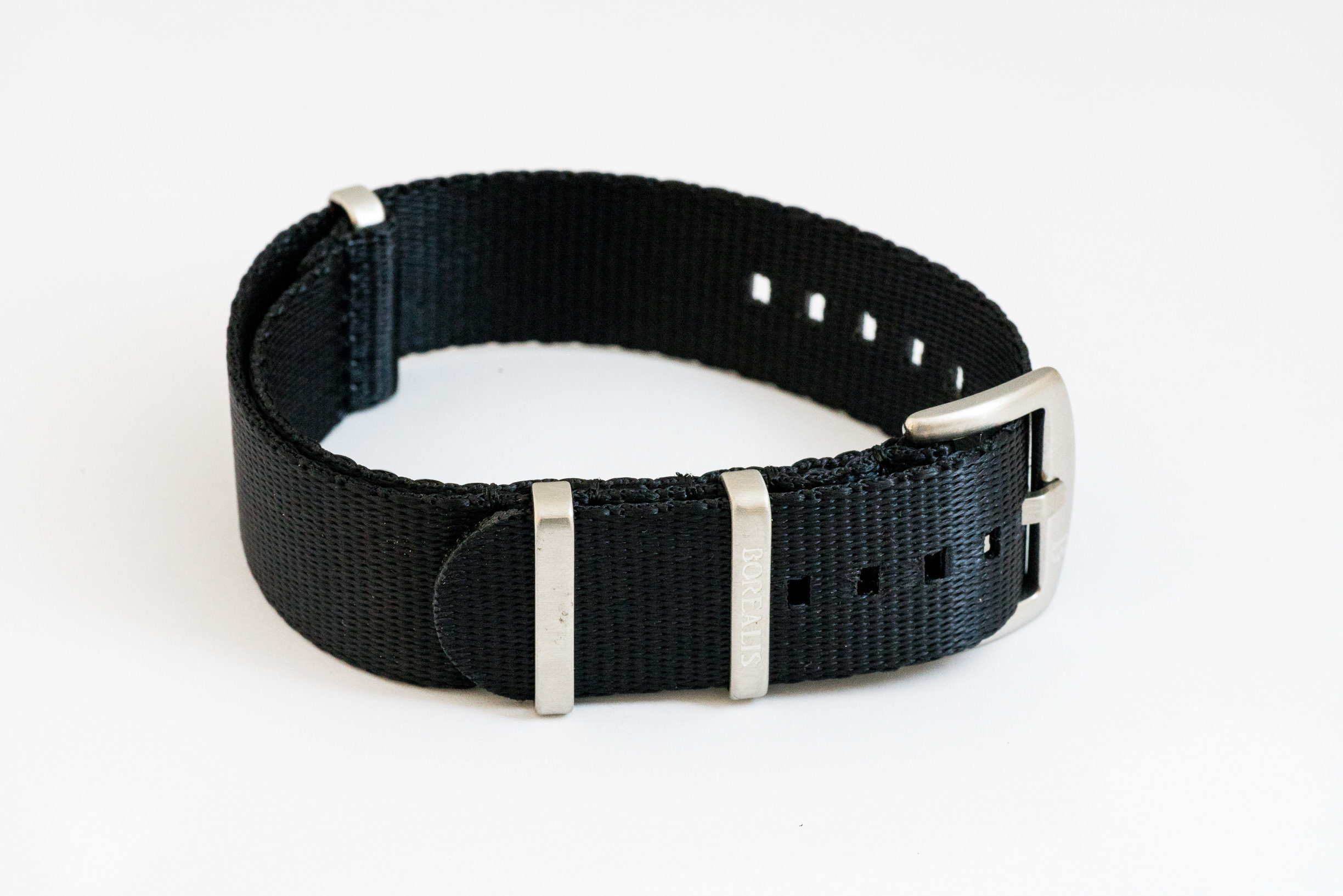 Borealis premium Nato style seatbelt 1.4mm nylon weave strap 20mm size black