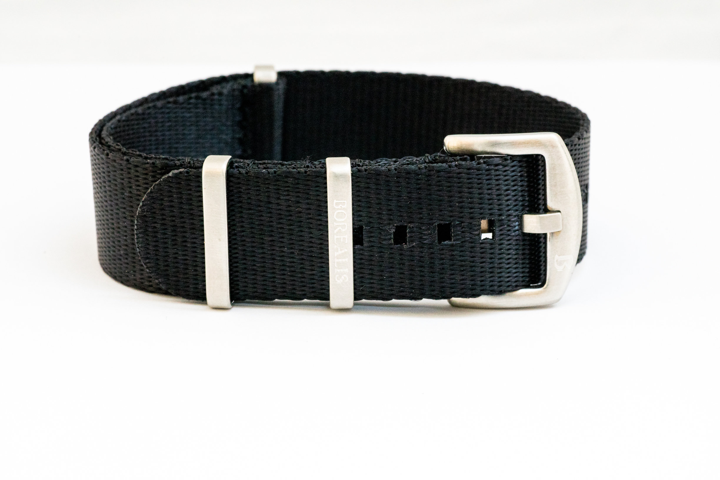Borealis premium Nato style seatbelt 1.4mm nylon weave strap 20mm size black