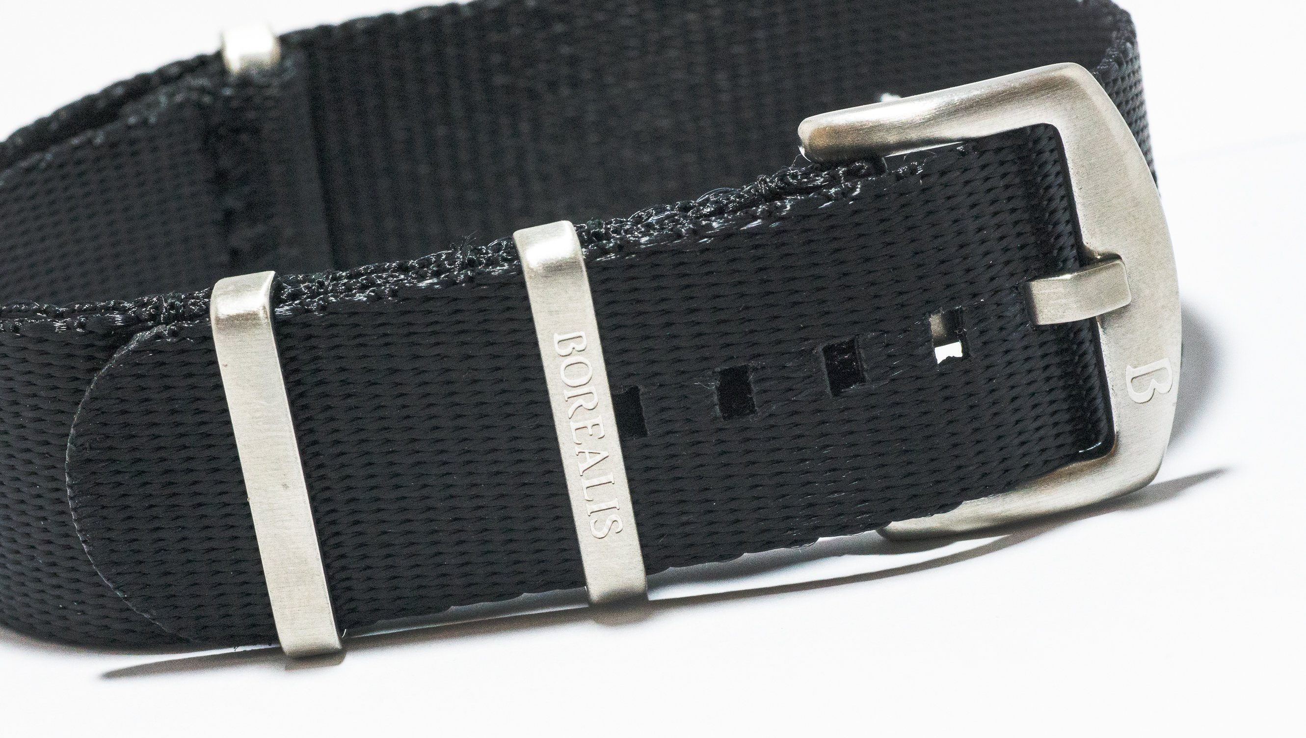 Borealis premium Nato style seatbelt 1.4mm nylon weave strap 20mm size black