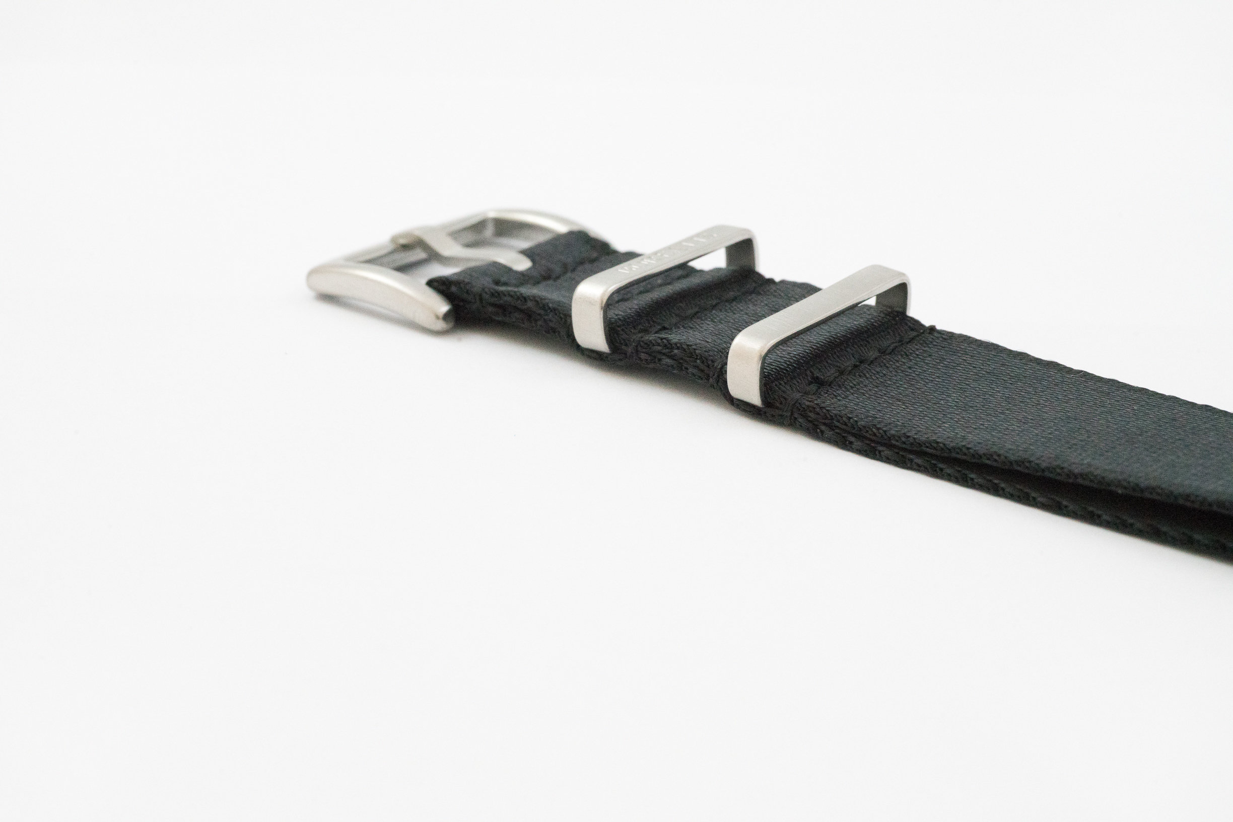 Borealis premium Nato style seatbelt 1.2mm nylon weave strap 22mm size black