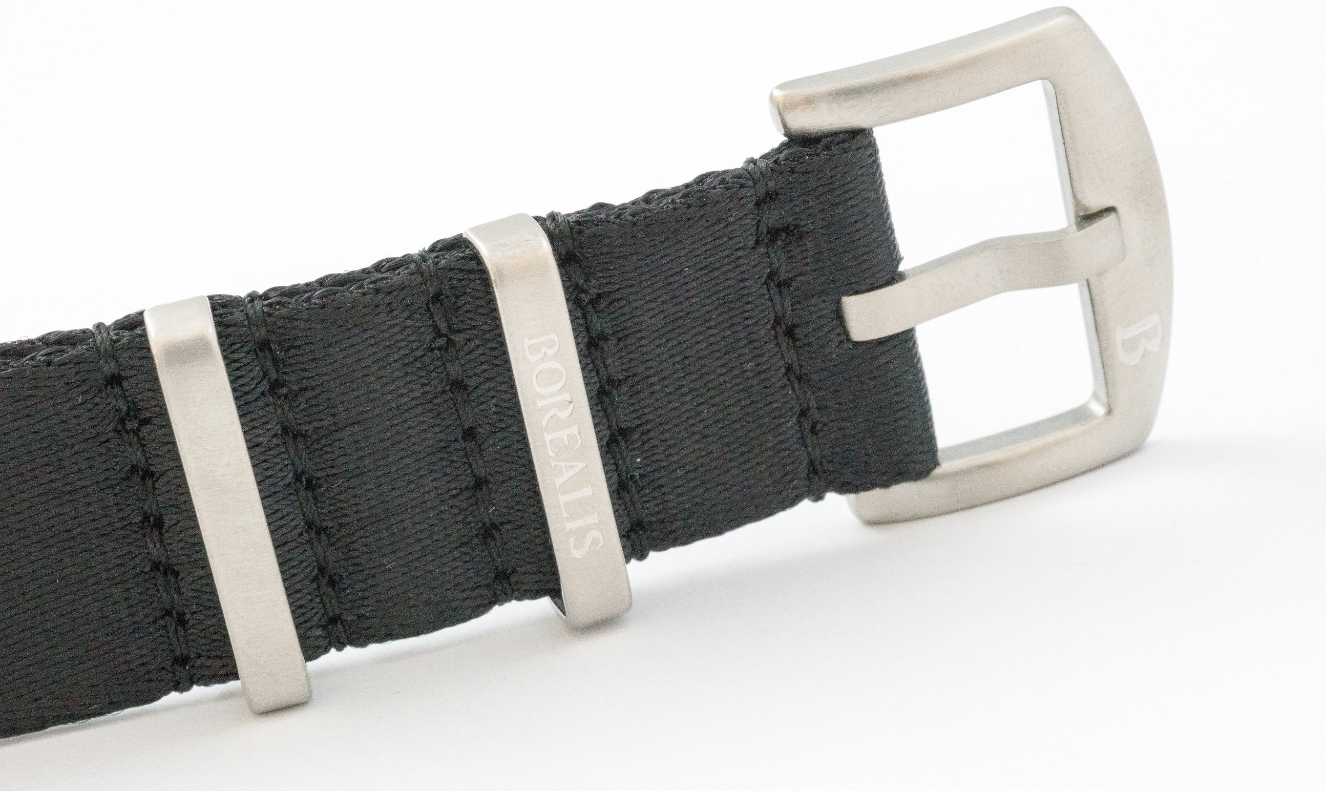 Borealis premium Nato style seatbelt 1.2mm nylon weave strap 22mm size black
