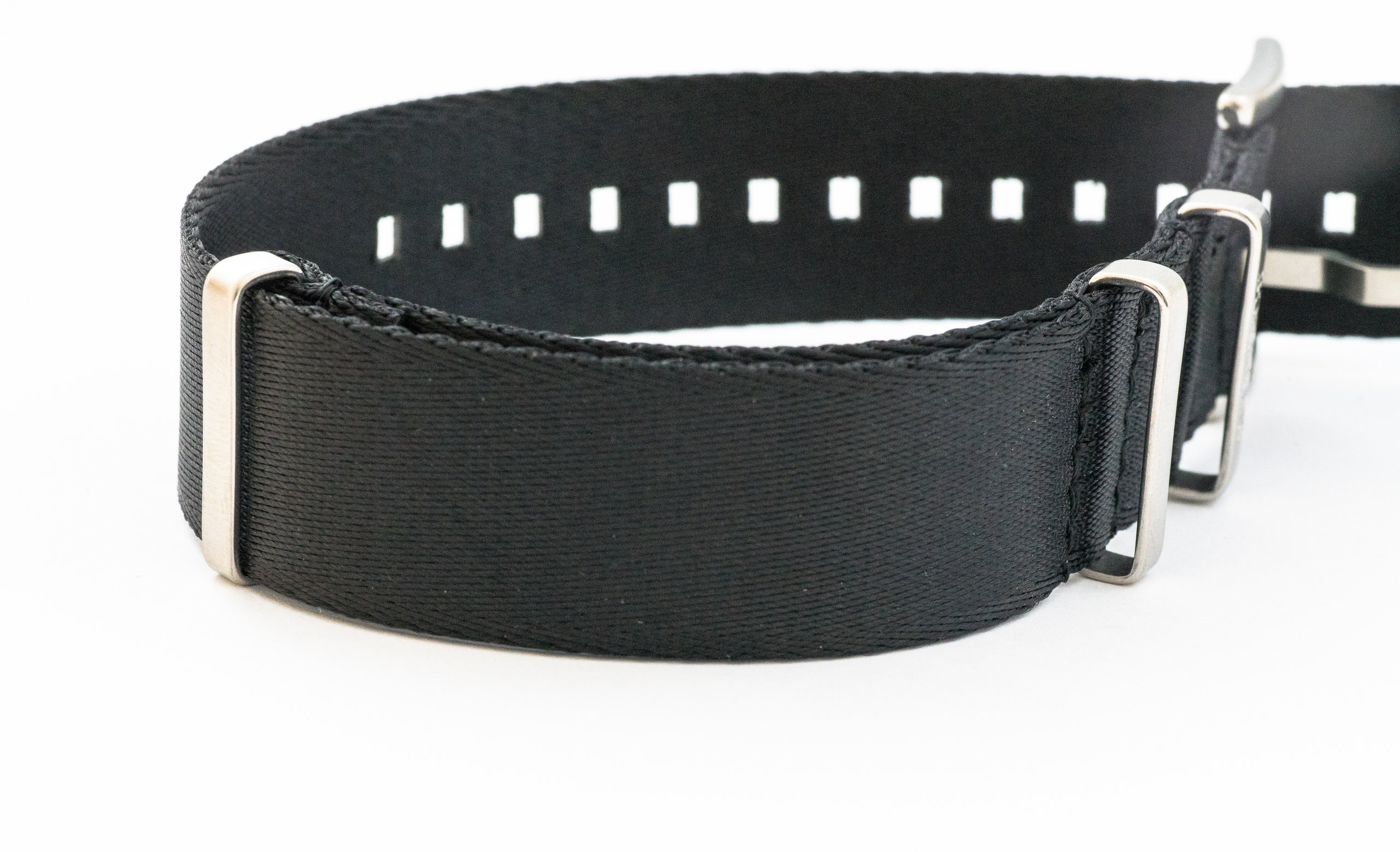 Borealis premium Nato style seatbelt 1.2mm nylon weave strap 22mm size black