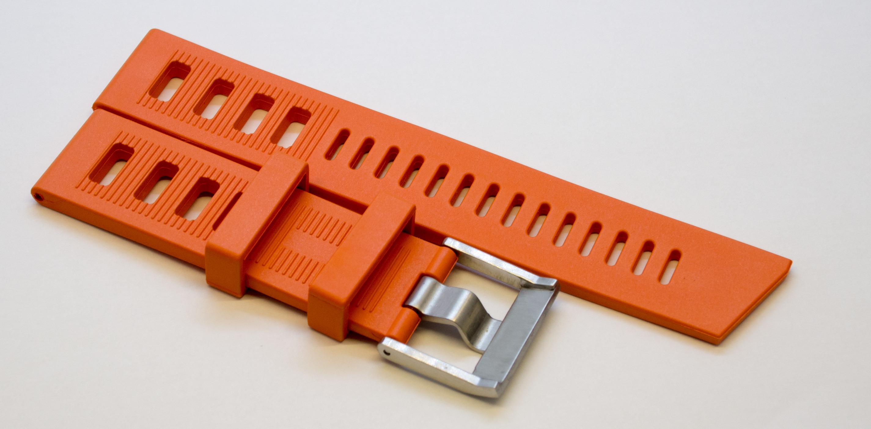 New product Duplicate Borealis Rubber Strap 22mm Orange