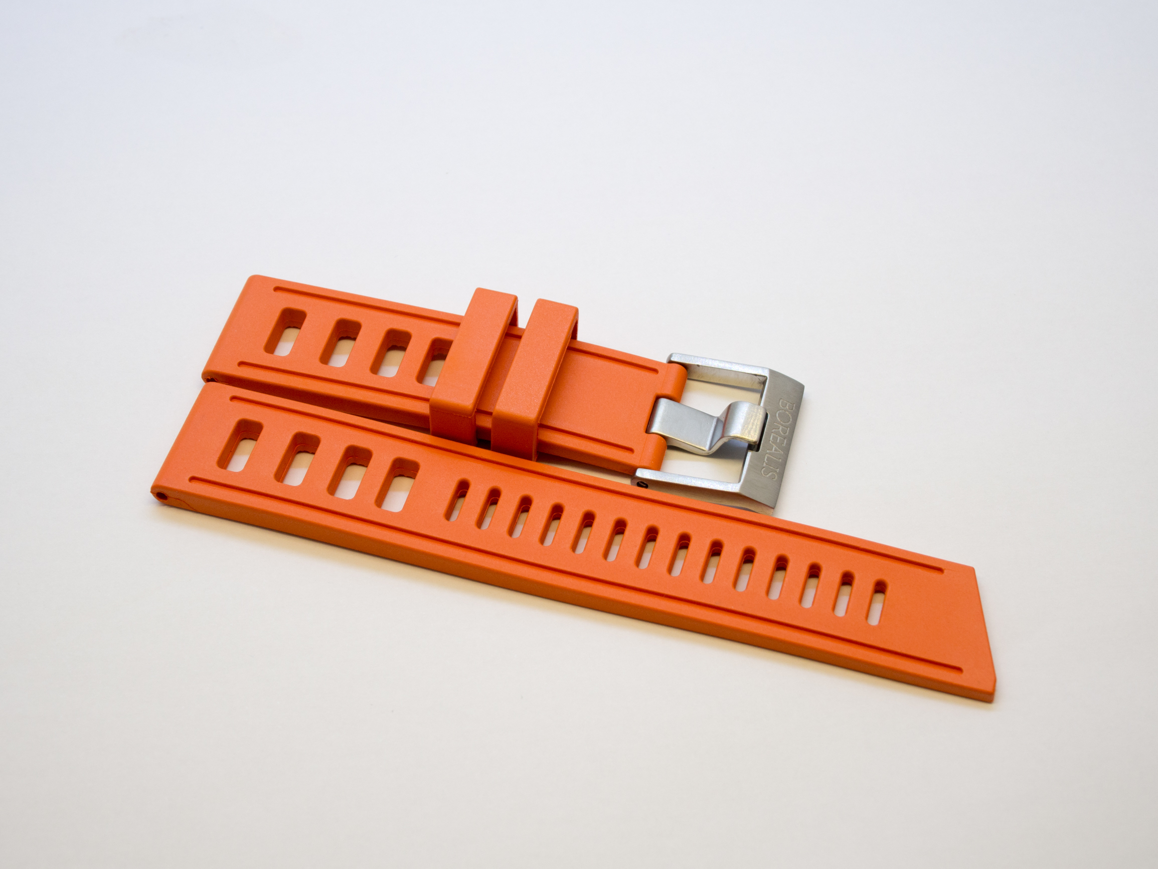 New product Duplicate Borealis Rubber Strap 22mm Orange