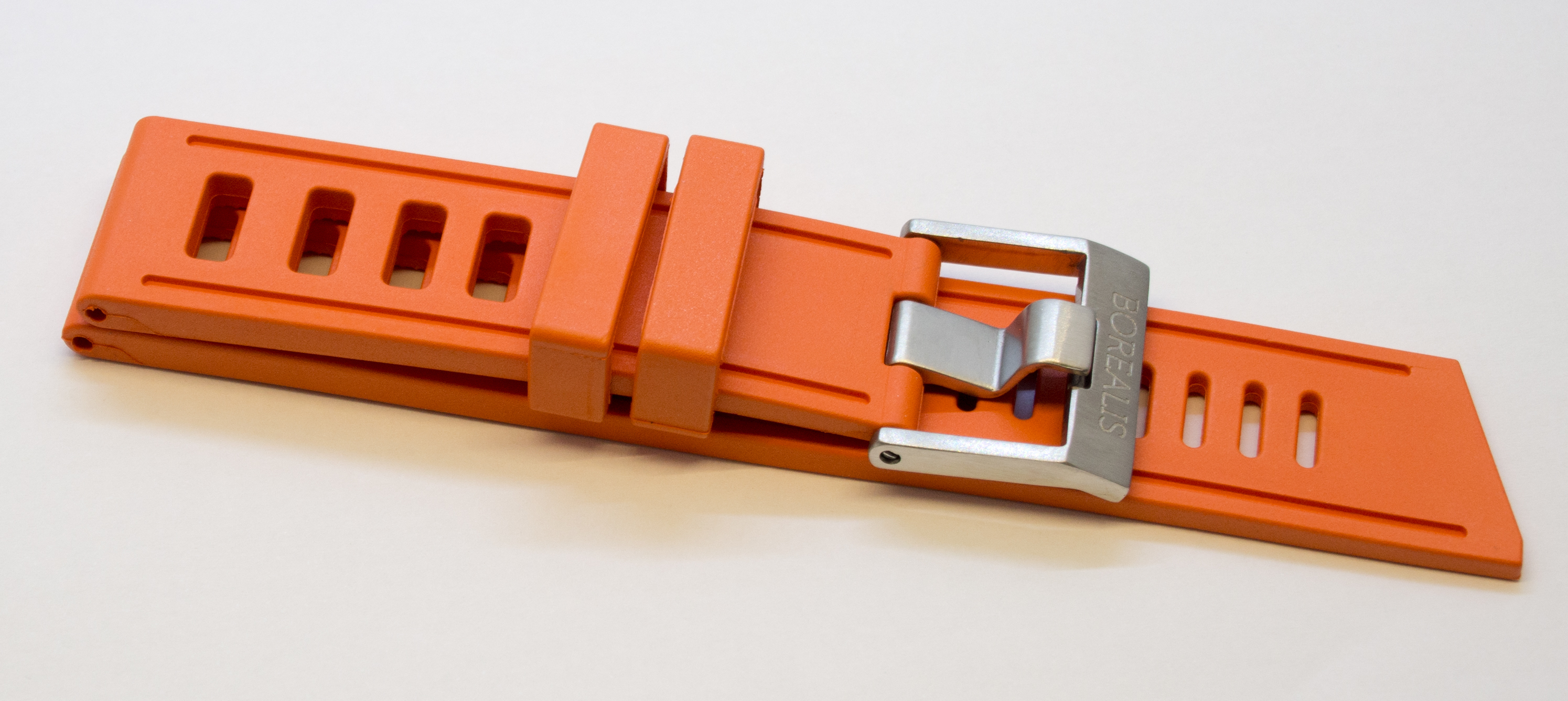 New product Duplicate Borealis Rubber Strap 22mm Orange