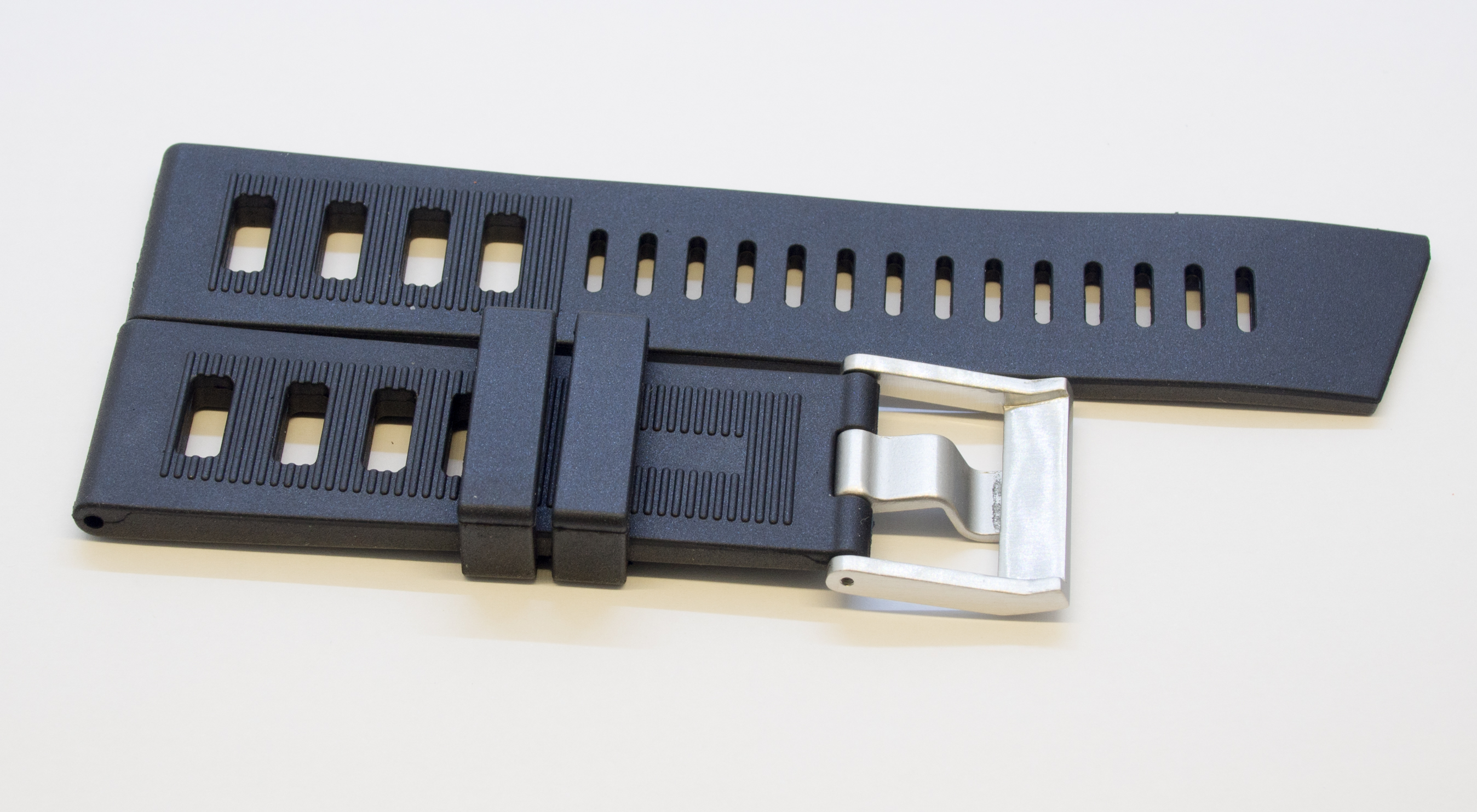 Borealis Vulcanized 24mm Rubber Strap Black