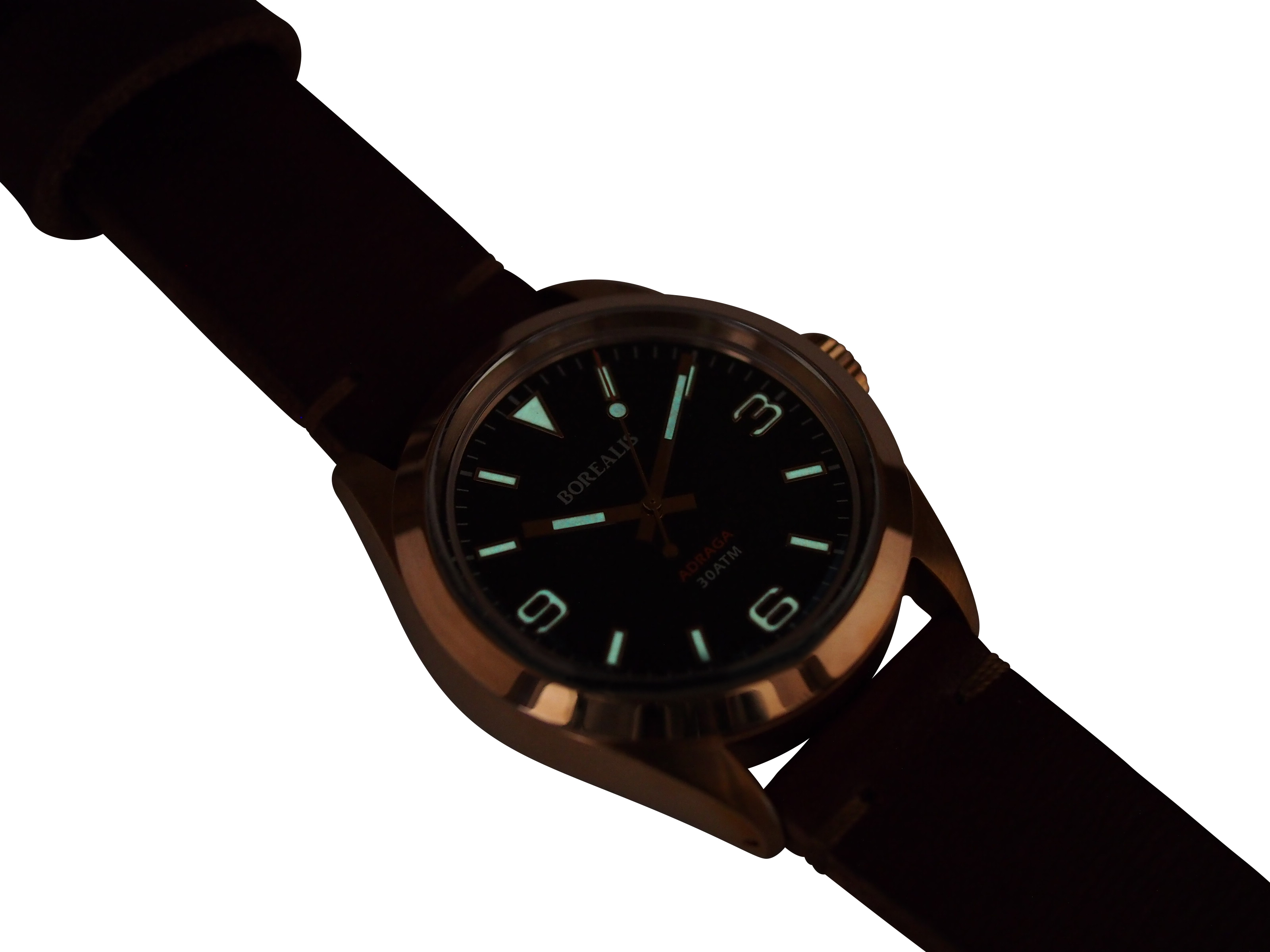 Borealis Adraga Bronze CuSn8 NH38 movement Type A White Lume