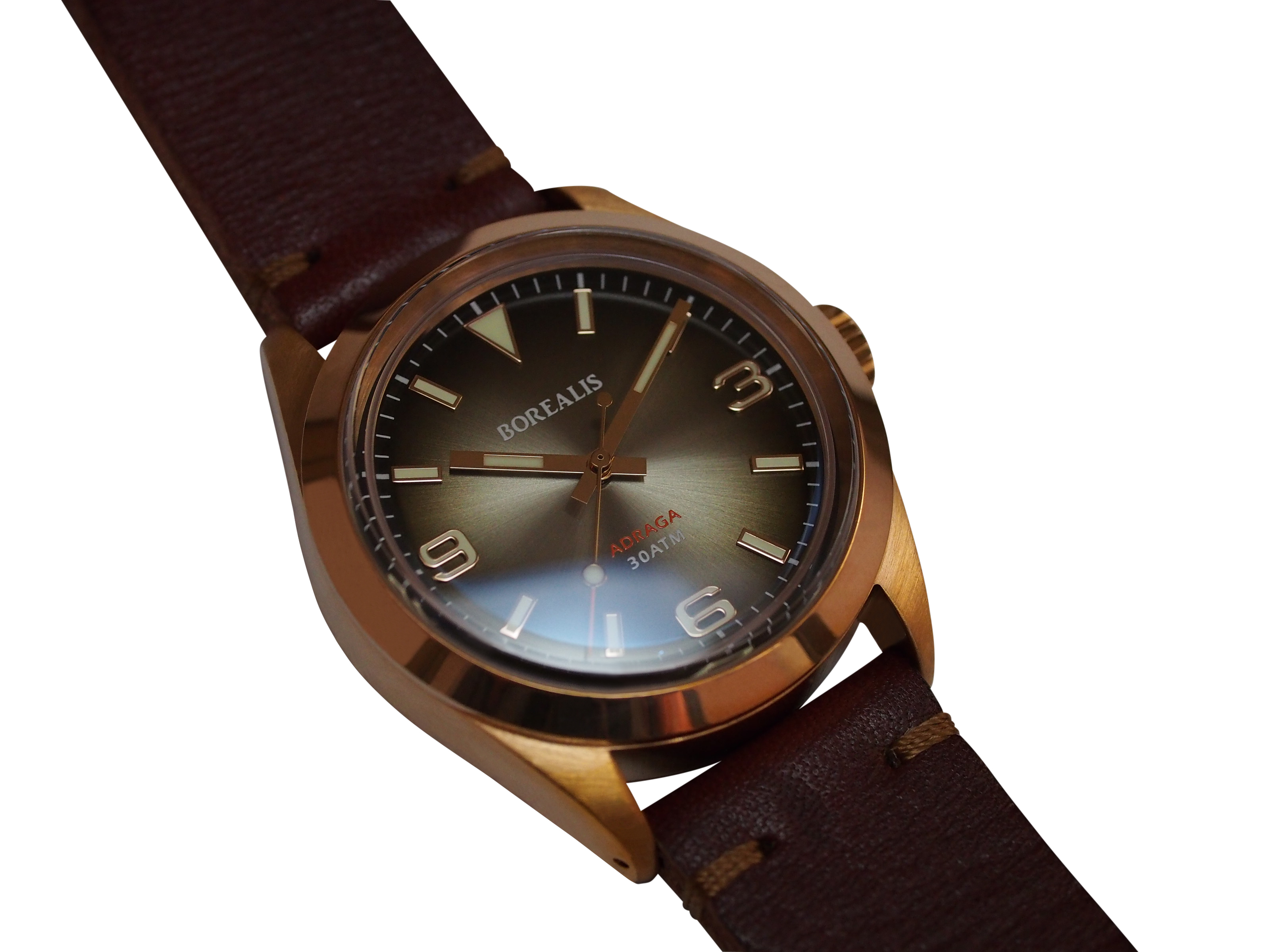 Borealis Adraga Bronze CuSn8 NH38 movement Type D C3X1 Lume